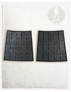 Side snares in black leather, Quintus model