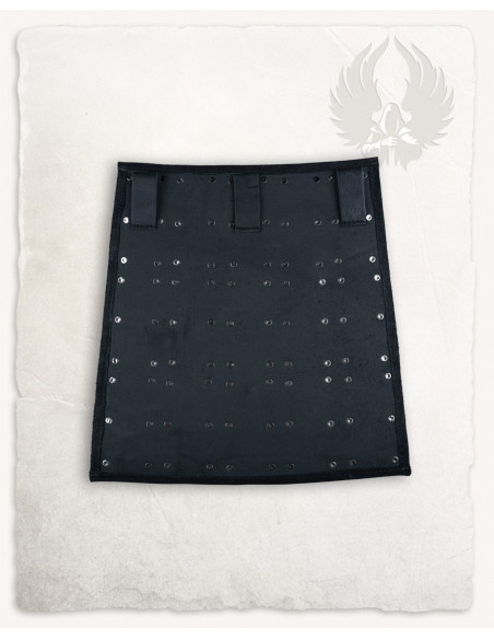 Side snares in black leather, Quintus...