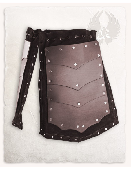 Front snares in brown leather, Rasmus...