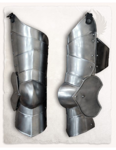 Markward model medieval thighguard and kneepad, polished...