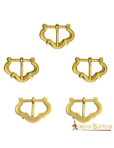 Set of 5 medieval buckles for armor...