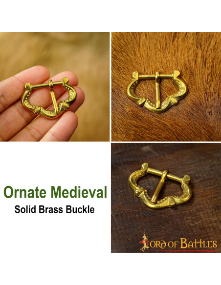 Set of 5 medieval buckles for armor...