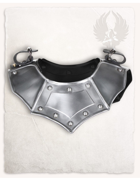 Medieval polished steel gorget Mina... Medieval polished steel gorget Mina...