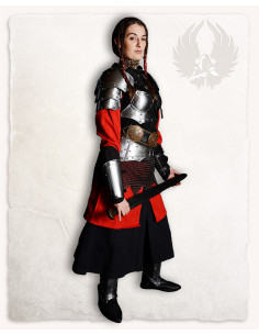 Medieval polished steel gorget Mina model 2