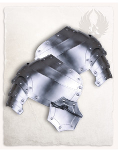 Large medieval shoulder pads, Balthasar model, polished...