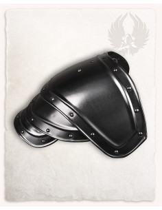 Medieval shoulder pads Georg model, blackened finish