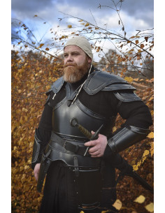 Medieval shoulder pads Georg model, blackened finish 2