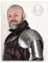 Large medieval shoulder pads, Markward model, polished finish