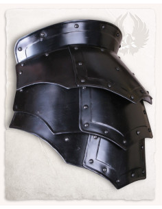 Medieval shoulder pads Vladimir model, blackened finish