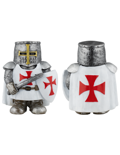 Templar resin figure with shield and sword (10 cm.)