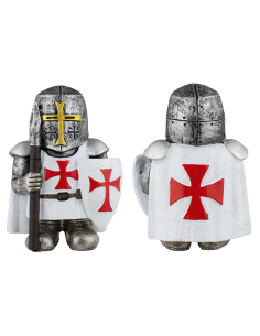 Templar resin figure with shield and spear (10 cm.)