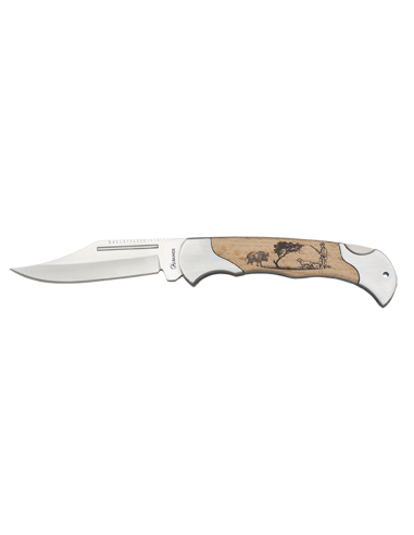Albainox Batida brand knife with natural wood handle (18.6 cm.)