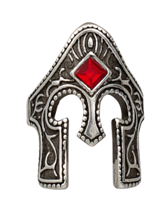 Antique steel ring Roman helmet