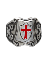 Knights Templar Shield Steel Ring