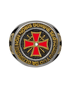 Knights Templar Seal Steel Ring 2