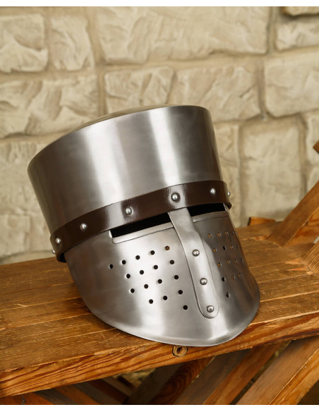 Medieval helmet polished steel Laurin...