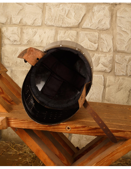 Medieval helmet polished steel Laurin...
