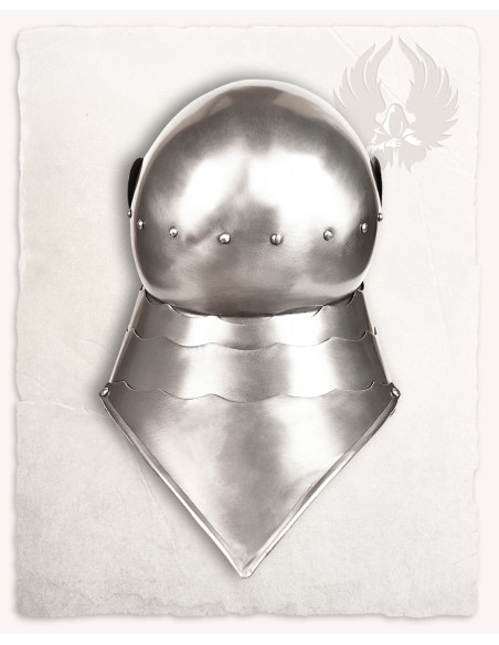Sallet medieval helmet polished steel...