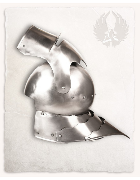 Sallet medieval helmet polished steel...