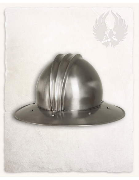 Owen model Kettle helmet, polished steel