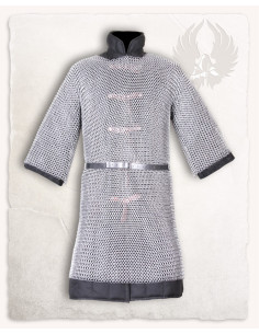 Flat ring chainmail model John, polished finish