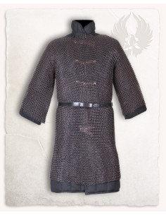 Medieval chain mail model John, blackened finish