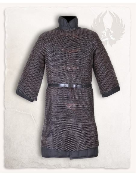 Medieval chain mail model John,...