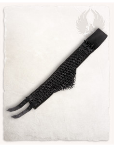 Richard model chain mail necklace, blackened finish 2