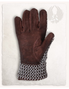 Richard chain mail gloves, steel finish 2