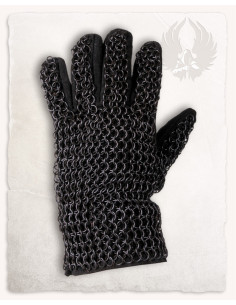 Richard chain mail gloves, blackened finish 2