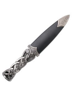Celtic dagger nickel handle braided red stone 2