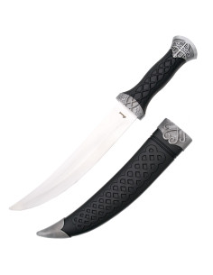 Curved Arabic dagger with sheath (36.5 cm.)