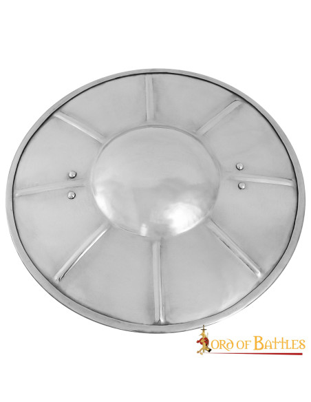 Functional medieval steel buckler...