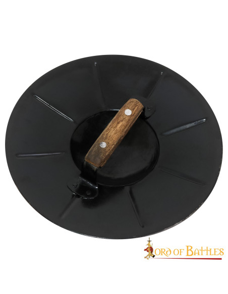 Functional medieval steel buckler...