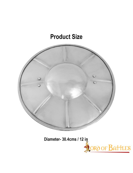 Functional medieval steel buckler...