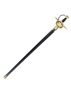 Don Quixote sword with nickel and gold finish 2