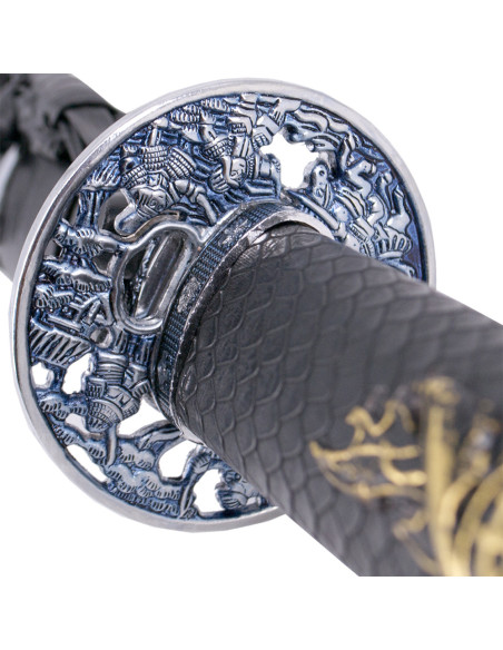 Decorative katana tsuba Samurai War