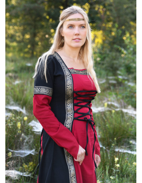 Medieval Dress Leonor in Red-Black