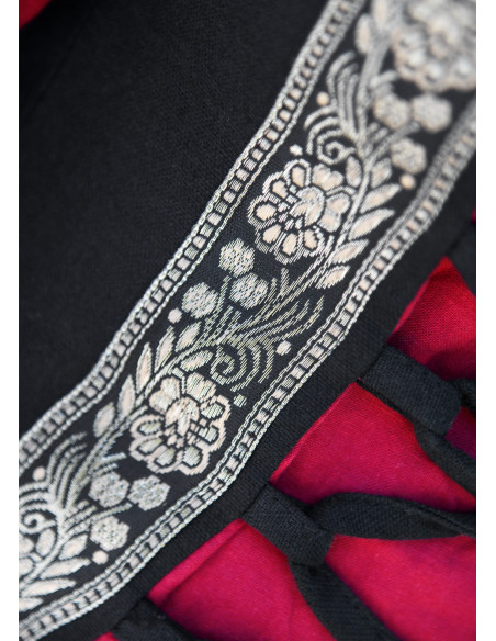 Medieval Dress Leonor in Red-Black