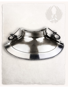Medieval gorget in polished steel Kaspar model