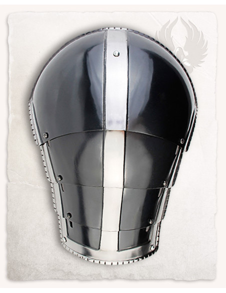 Medieval shoulder pads in blackened...
