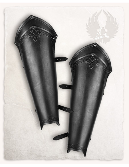 Medieval Fleur de Lys greaves...