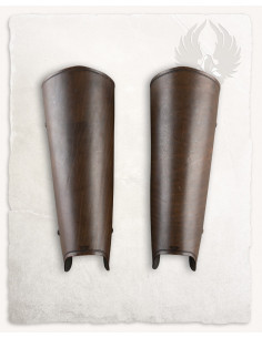 Smooth Roman greaves Octavius model, brown
