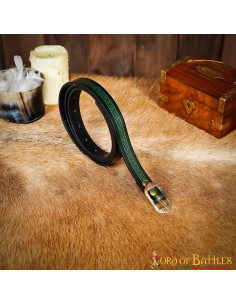 Garnet medieval belt with embossed design 2