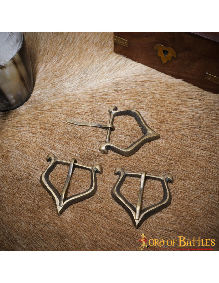 Set of 3 small medieval buckles in... Set of 3 small medieval buckles in...
