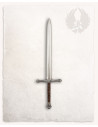 LARP long medieval sword Severian model, steel finish