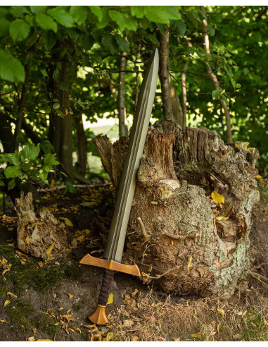 Medieval long LARP sword Heinrich model, gold finish