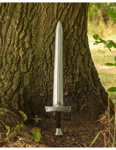 Short medieval sword LARP model Norrick, steel finish