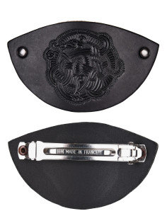 1 Celtic knot hair barrette with metal clip closure 2