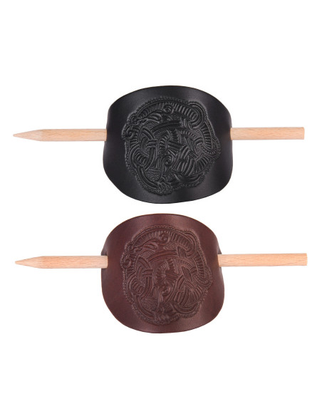 Viking hair pin with wooden pin